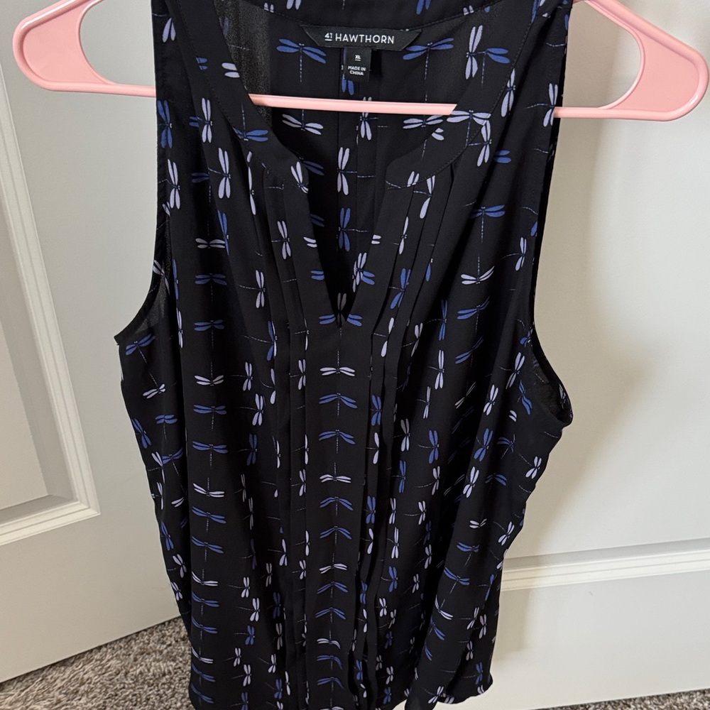 41 Hawthorn Black and Purple Blouse